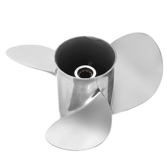 Hélice de acero inoxidable, 10 1/4 x 12 pulgadas, palas de hélice para motor fueraborda marino, hélice diseñada a medida