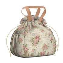 Pioneer Flower Drawstring Lunch Bag Women - Drawstring Lunch Bag Insulated for Work Office - Stain-Resistant Large Lunchbags for Women with Multi-Pockets