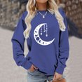 thumbnail image 4 of Patlollav Pntutb Womens Sweatshirt,Ladies Print Loose Long Sleeve Tops, 4 of 7