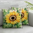 thumbnail image 3 of COMIO  Spring Summer Pillow Covers  Yellow Sunflower Decorative Throw Pillow Covers Outdoor, Farmhouse Buffalo Plaid Home Sweet Home Spring Pillows Summer Decorations for Home Couch, 3 of 5
