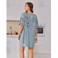 thumbnail image 4 of Ekouaer Oversized Sleep Shirts for Women Plus Size V Neck Nightgown Short Nightgowns for Women, 4 of 6