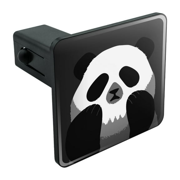 Panda Skull Optical Illusion Spooky Tow Trailer Hitch Cover Plug Insert