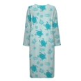 thumbnail image 6 of FOR U DESIGNS Turtle Seashell Coral Print House Dresses for Women Breathable Women Zipper Robes Knit Zip Up Long Sleeve Sleep Dress Duster Lounger Robe with Pockets, S, 6 of 8