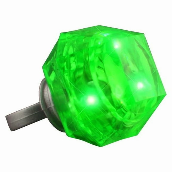Large Emerald Green Fashionable LED Gem Ring for Parties
