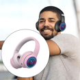 thumbnail image 2 of Auriculares inalámbricos micrófono USB Bluetooth, auriculares rosado, 2 of 6