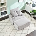 thumbnail image 2 of Corduroy Sofa with Cup Holders | High Back Design | 2 Throw Pillows | Sofa for Office Break - Relaxing and Supportive, 2 of 5
