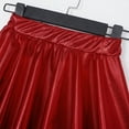 thumbnail image 5 of Xnihocha Ballet Dance Skater Skirt for Kids Girls Glossy Metallic High Waist Skorts Latin Jazz Dance Skirt Red S, 5 of 7
