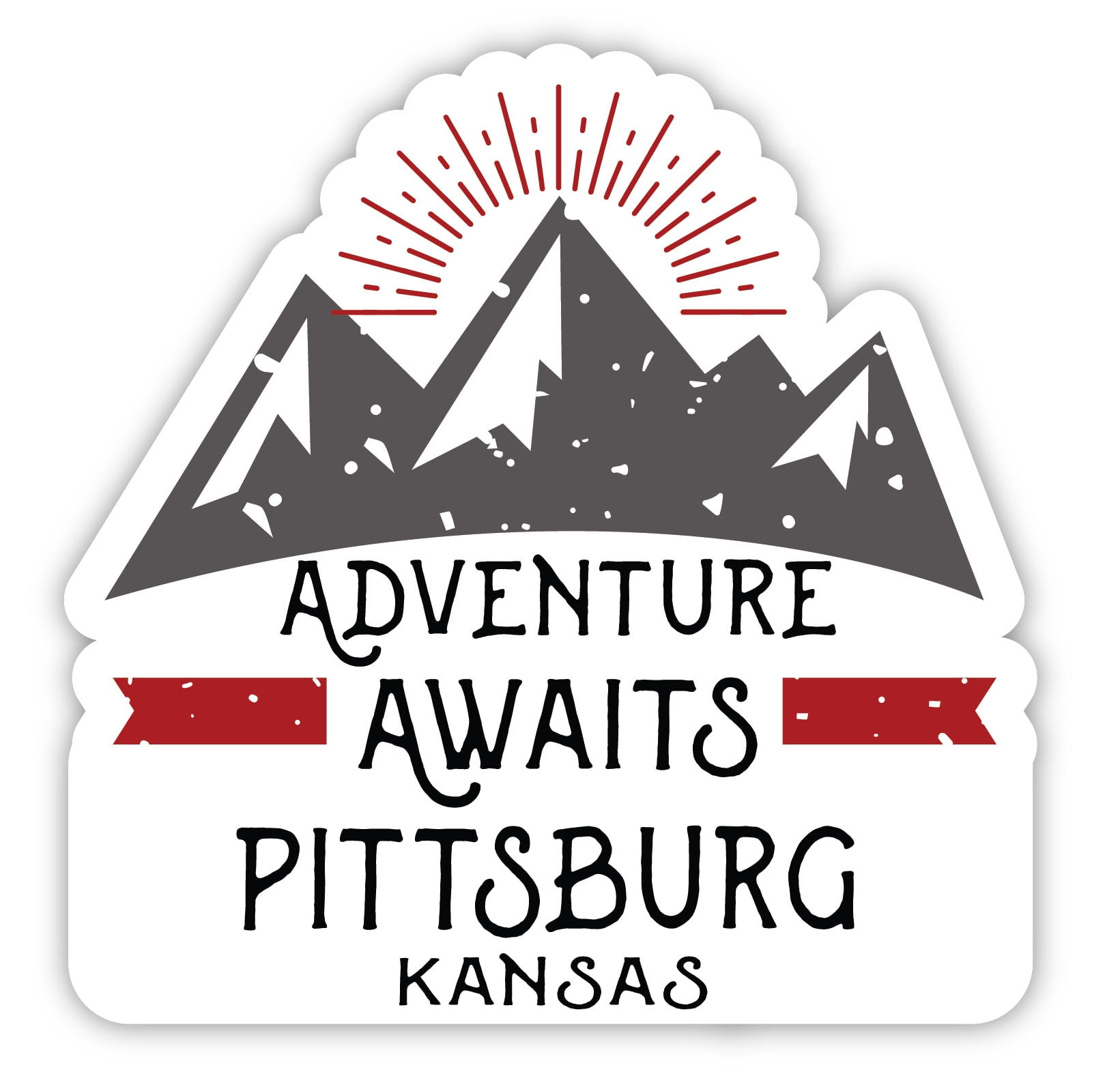 Pittsburg Kansas Souvenir 4-Inch Vinyl Decal Sticker Adventure Awaits  Design - Walmart.com