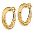 thumbnail image 2 of 14K Yellow Gold Earring Hoop Women'S Diamond-Cut 23 mm 23.25, 2 of 3