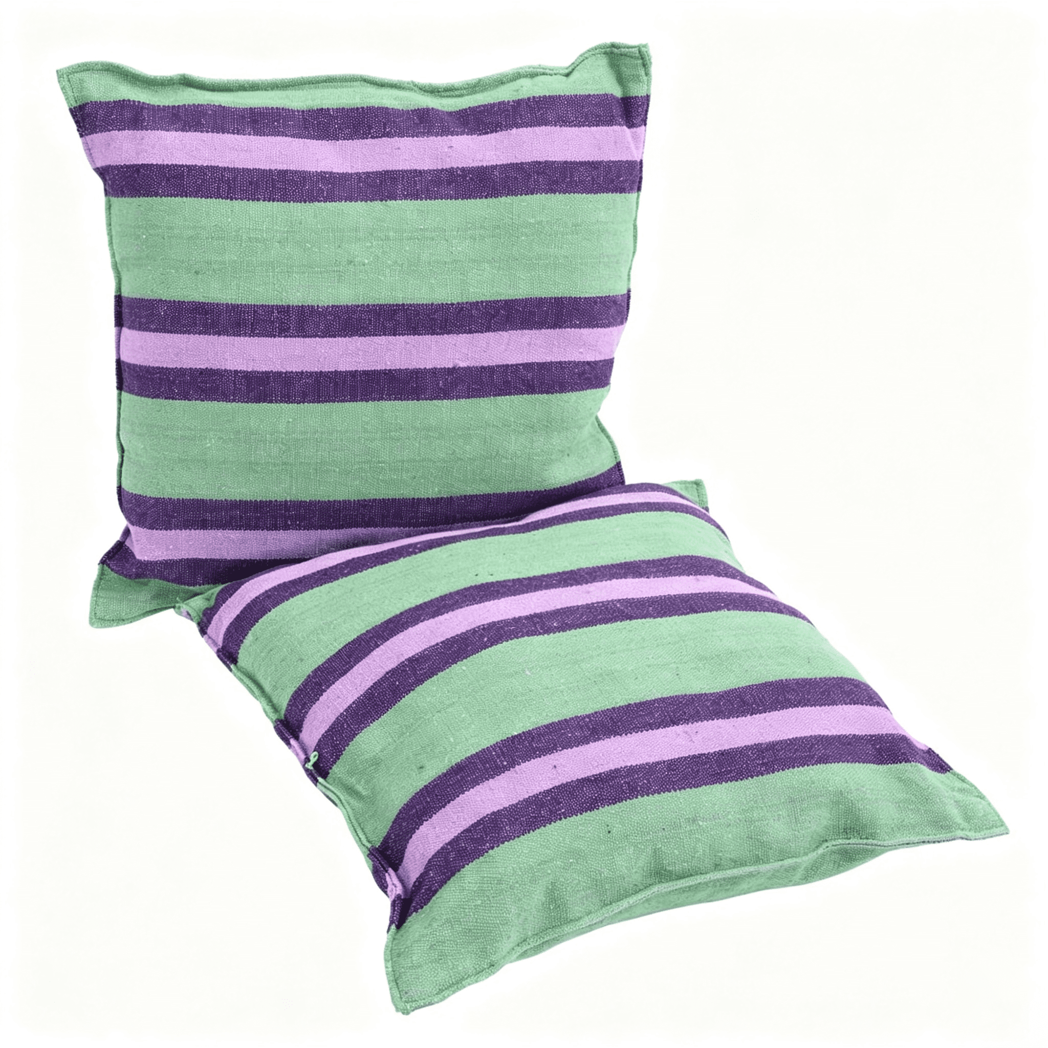 Distinctive Cotton Canvas Hanging Rope Chair with Pillows Green