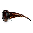 thumbnail image 3 of SA106 Polarized Lens Oversize Rhinestone Bling Iced Out Womens Sunglasses Tortoise, 3 of 3
