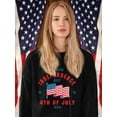 thumbnail image 2 of Independence Day Waving Flag Sweatshirt Women -Image by Shutterstock, Female 3X-Large, 2 of 7