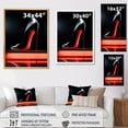 thumbnail image 4 of Designart "Stylish Red And Black High Heels Sleek Silhouette VII" Fashion Floater Framed Canvas Print, 4 of 7
