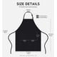 thumbnail image 5 of Paquete de 12 delantales lisos a granel, delantal comercial negro con 2 bolsillos, delantal unisex para adultos que pintan barbacoa, 5 of 5