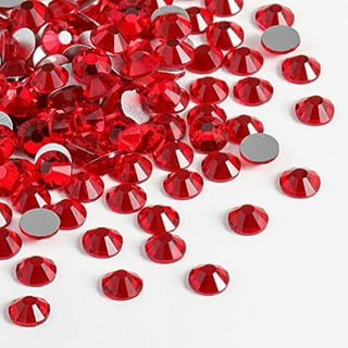 Red Siam Flat Back HotFix Rhinestones Glass Hot Fix Crystals Rhinestones  For Clothing Bags Shoes SS20