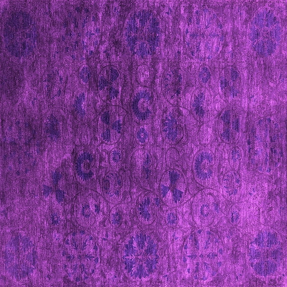 Ahgly Company Indoor Square Oriental Pink Industrial Area Rugs, 5' Square