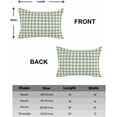 thumbnail image 6 of 2 Packs Decorative Cotton Throw Pillow Covers, Sage Green White Buffalo Plaid 12 x 20 Inch Rectangle Reversible Soft Cushion Case for Couch Bedroom Sofa Living Room Chair Car, 6 of 6