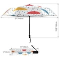 thumbnail image 3 of Colorful Umbrellas and Rain Drops Compact Sun Umbrella Windproof Travel Umbrellas for Rain Strong Portable UV Protection, 3 of 8