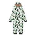 thumbnail image 4 of Odeerbi Christmas Onesie Pajamas for Family Holiday Sleep Jumpsuit Long Sleeve Family Christmas Pajamas Matching Sets Kids Fashion Lattice Print Plush Jumpsuit Sleepwear PJs Set Green, 4 of 4