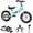 Blue, variant on OHIIK 2 in 1 Adjustable Seat and Handlebar Kids Balance Bike with Pedal Kit and Training Wheels, Red