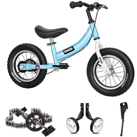 Condition photo showing New/Like New for ohiik balance bike 2 in 1 for kids 2-7 years old balance to pedals bike 12 14 16 inch kids bike with pedal kit training wheels brakes