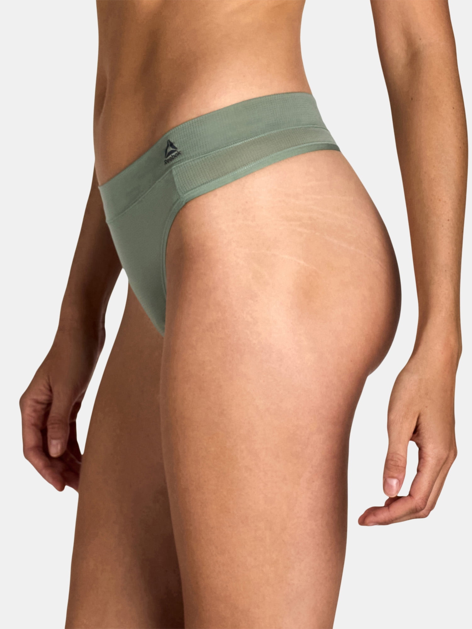 Reebok Women's Underwear Airtech Performance Thong Panties, 6-Pack, Sizes XS-3XL