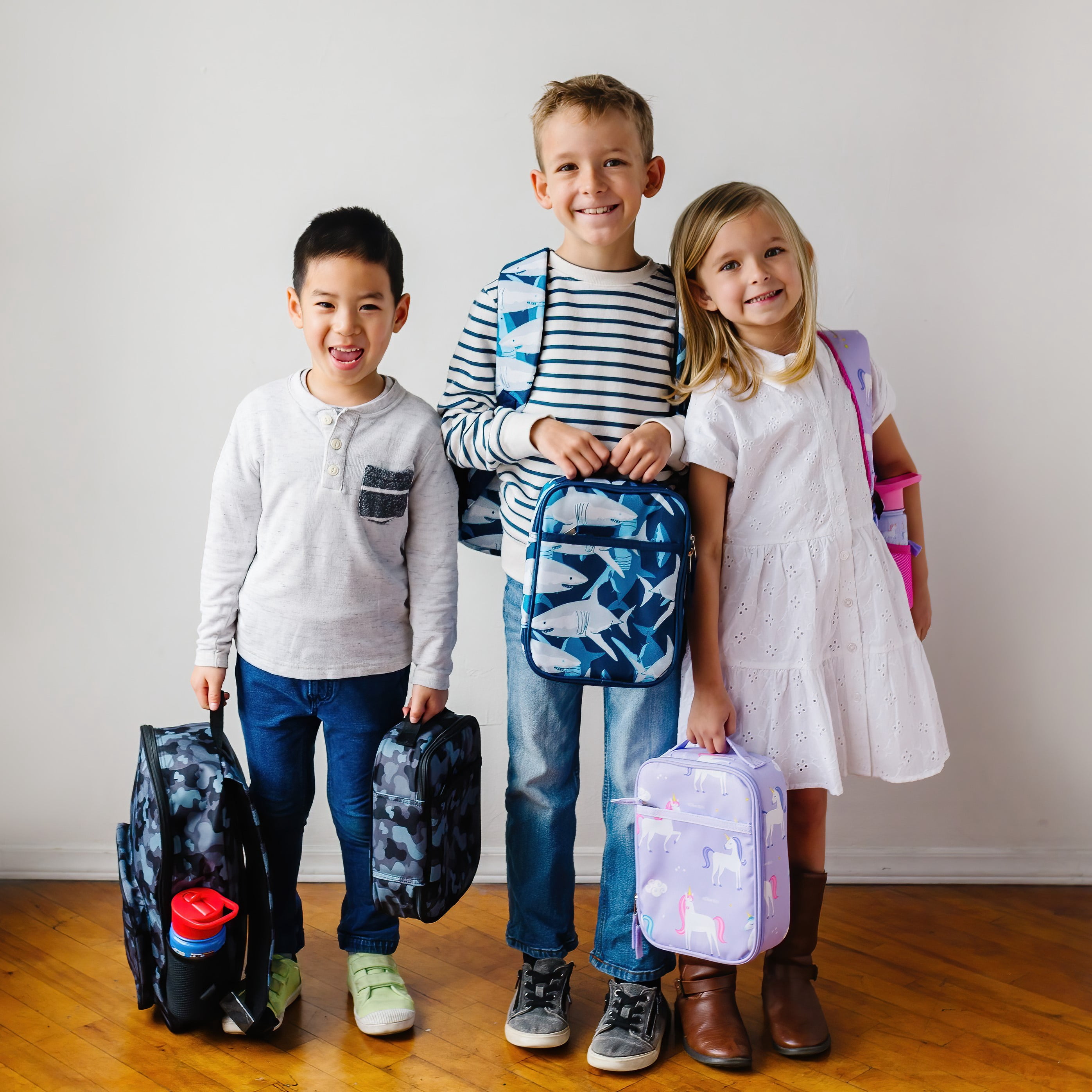 Wildkin Kids Recycled Eco Lunch Bag for Boys and Girls (Sharks)