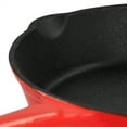 thumbnail image 5 of MegaChef Enameled Round 8 Inch PreSeasoned Cast Iron Frying Pan in Red, 5 of 7