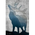 thumbnail image 2 of Brown, Denise 23x32 Gold Ornate Wood Framed with Double Matting Museum Art Print Titled - Buck Silhouette 2, 2 of 4