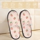 thumbnail image 2 of Balery Strawberries Pantuflas de Casa de Felpa Silenciosas con Diseño Estampado, Zapatillas Cómodas Antideslizantes de Algodón para Interior-Medium, 2 of 8