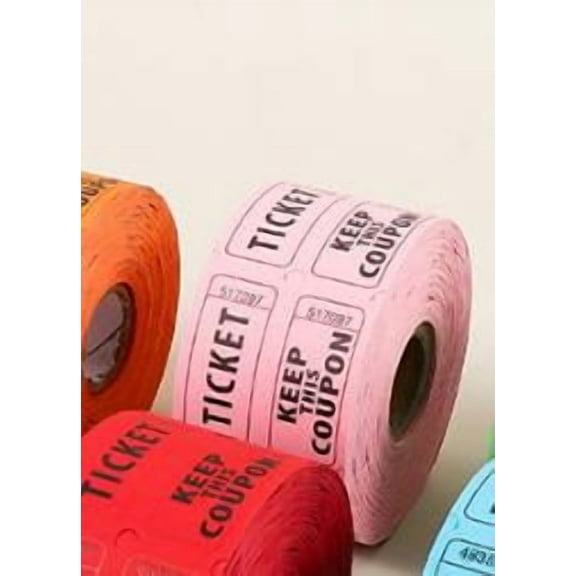 WEUVEB Pink Raffle Tickets Roll Unique Design for Weddings Anniversaries Corporate Events