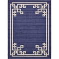 thumbnail image 1 of Unique Loom Tapis de Bordure Tribal Athens 10' x 13' Rectangulaire Bleu Marine/beige, 1 of 1