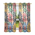 thumbnail image 6 of Yayeee Window Curtains Set of 2 for Living Room Light Filtering 63"x42", Dark Floral, 6 of 7