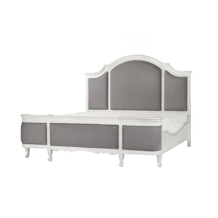 Emerald Home Bordeaux Antique White And Antique Pewter Queen Bed