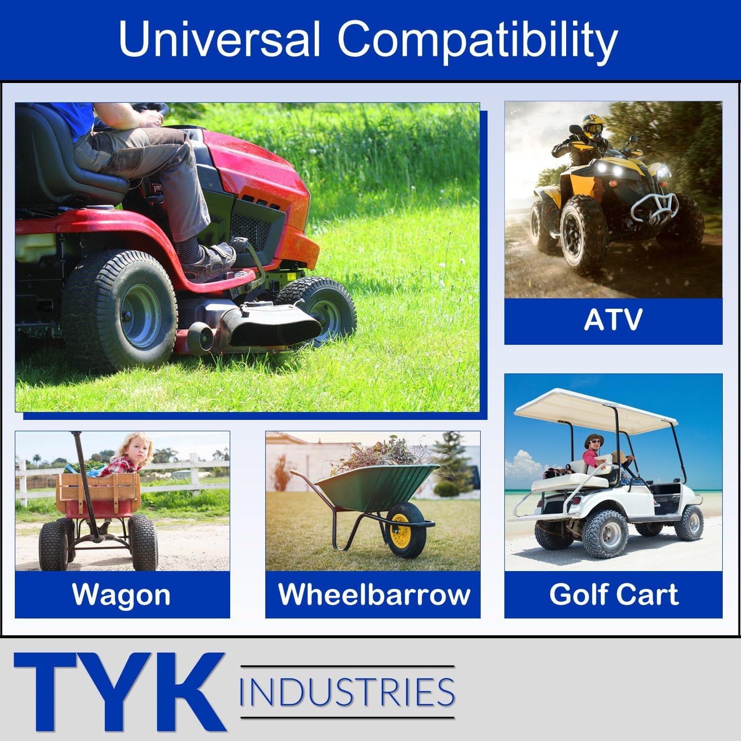 TYK Industries Agricultural Equipment Rubber Duty Inner Tubes 6.00-16 Front Tractor Tire TR15 Valve Stem