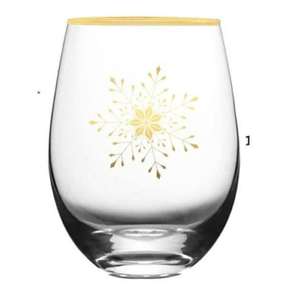 Holiday Time Frosted Elegance Clear Cheers Wine Glass, 100% Soda Lime Glass, 18.26Oz, 1 Piece