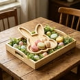 thumbnail image 5 of Bunny Wooden Charcuterie Board, Rustic Rabbit Shaped Serving Platter, Decorative Wooden Tray for Holiday Snacks Dessert Appetizer Party Table Decor, 5 of 10