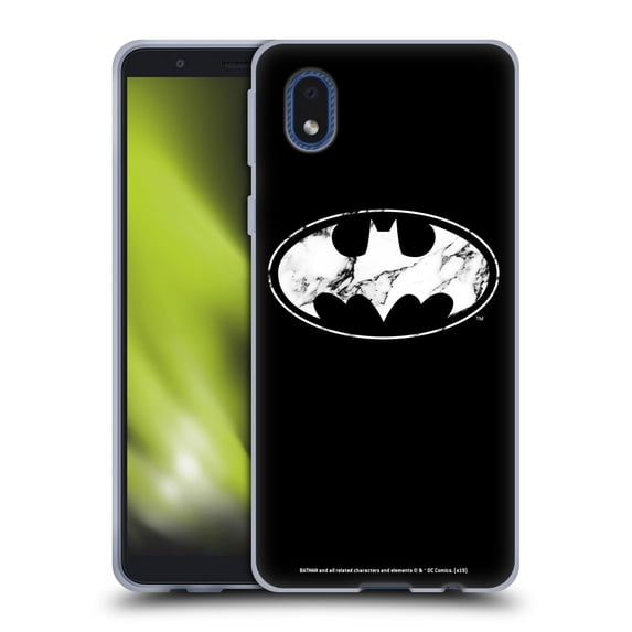 Head Case Designs Officially Licensed Batman DC Comics Logos Marble Soft Gel Case Compatible with Samsung Galaxy A01 Core (2020)