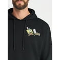 thumbnail image 4 of SpongeBob SquarePants Men's & Big Men's Graphic Fleece Hoodie with Long Sleeves, Sizes S-3XL, 4 of 5