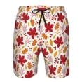 thumbnail image 3 of Balery fall laef Maple Traje de Baño Estilo Hawaiano para Hombre, Shorts de Secado Rápido con Bolsillos-Small, 3 of 6