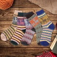 thumbnail image 3 of Calcetines Térmicos para Mujer, 5 Pares de Calcetines de Lana de Invierno Gruesos, Suaves, Cómodos y Transpirables, Clásicos de Punto Cálido, 3 of 3