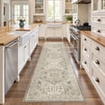 thumbnail image 2 of Roxstand 2'x8' Washable Runner Rug for Hallway Entrance Bedroom Entryway, Vintage Non Slip Stain Resistant Kitchen Rugs, Ivory, 2 of 10