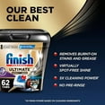 thumbnail image 4 of Finish Ultimate Infinity Shine Dishwasher Pods, No Pre-Rinse Dishwasher Detergent Soap Removes Burnt-On Stain, with Protector Shield & CycleSync Technology, Degreasing & Scrubbing, 4 of 6