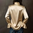 thumbnail image 5 of Womens Summer Tops, Duoif Dress Shirt, Long Sleeve Formal Wear Shirts for Women Khaki L, 5 of 5