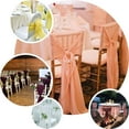 thumbnail image 5 of Efavormart 5 Pack | 22" x 78" Beige DIY Premium Designer Chiffon Chair Sashes for Wedding, Party, Event, Banquet, Decoration, 5 of 8