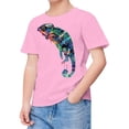 thumbnail image 2 of XDZJLR Hauts Garçons T-Shirt d'Été Col Rond Imprimé Manches Courtes Mode Décontracté Rose 6-7 Ans, 2 of 4