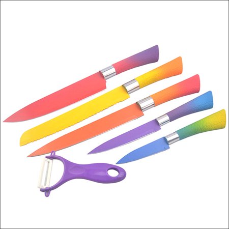 Colorful 6-Piece knife set?Colorful Stainless Steel Kitchen Tools  stainless steel super sharp