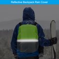 thumbnail image 4 of Uxcell 30-40L Waterproof Backpack Rain Cover with Adjustable Strap Reflective strips Backpack Rain Cover M, Grey Green, 4 of 5