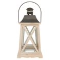 thumbnail image 3 of Kieragrace Muskoka Mayer Engineered Wood and Glass Lantern in Washed White, 3 of 7
