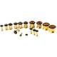 thumbnail image 3 of Kit de estiramiento de medidores para oídos Yinane 36 Unidades de Tapones Cónicos de acero Inoxidable oro 14g-00g, 3 of 6